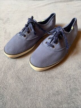 Keds Women's Canvas Lace-Up Sneakers Blue Size 8